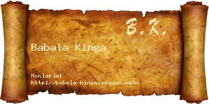 Babala Kinga névjegykártya